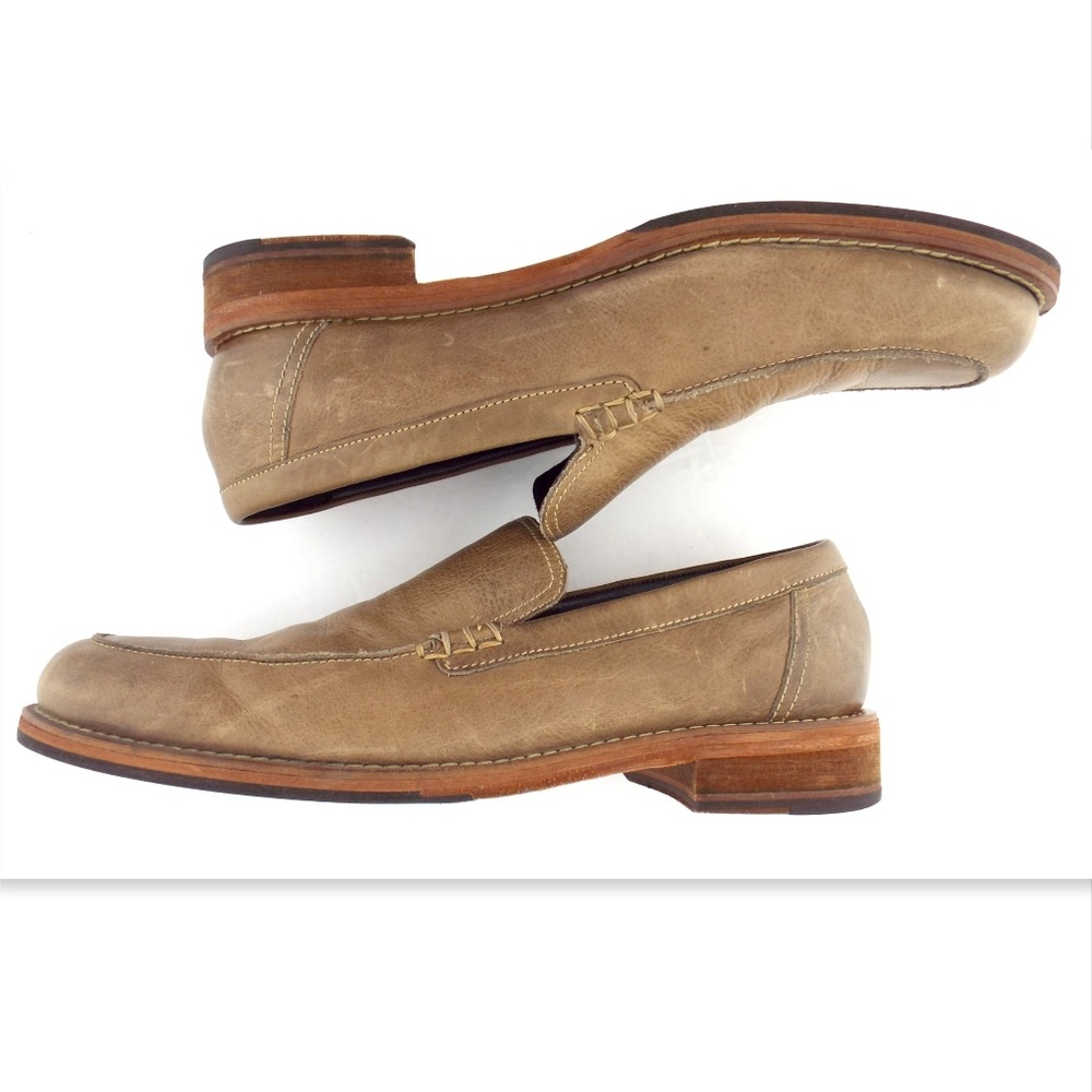 COLE HAANBeige Leather Slip On Loafers Shoes 11.5 - Picture 3 of 7
